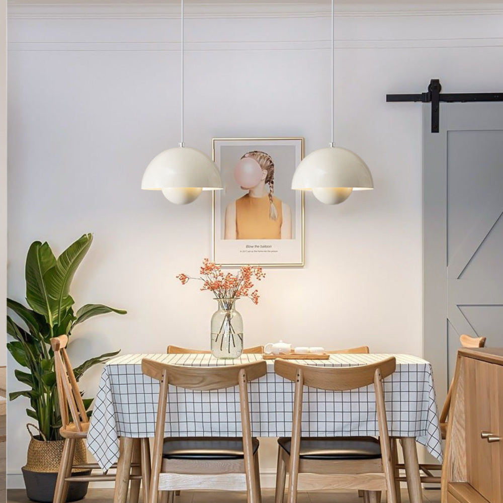 Layered Metal Dome Pendant Light, Mid-Century Style - view 7