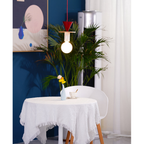 Geometric Wood Pendant Light, Sculptural Nordic Design - view 6