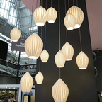 Ribbed Ceramic Teardrop Pendant Light - view 20