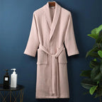 Waffle Bathrobe — Pink