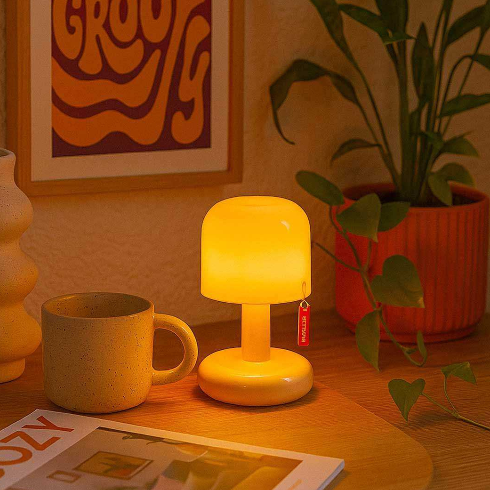 Mini Orange Mushroom Table Lamp, USB Rechargeable - view 7