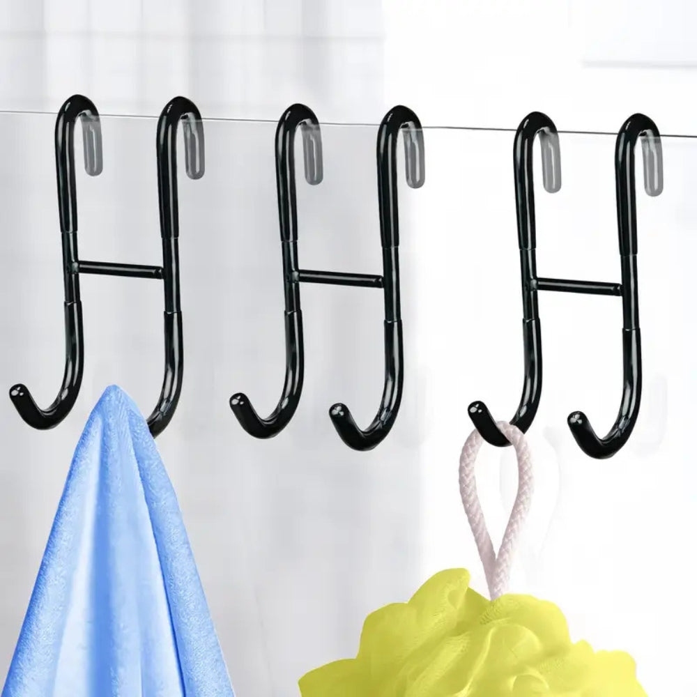 Over-Glass Stainless Steel Shower Hook – image 1