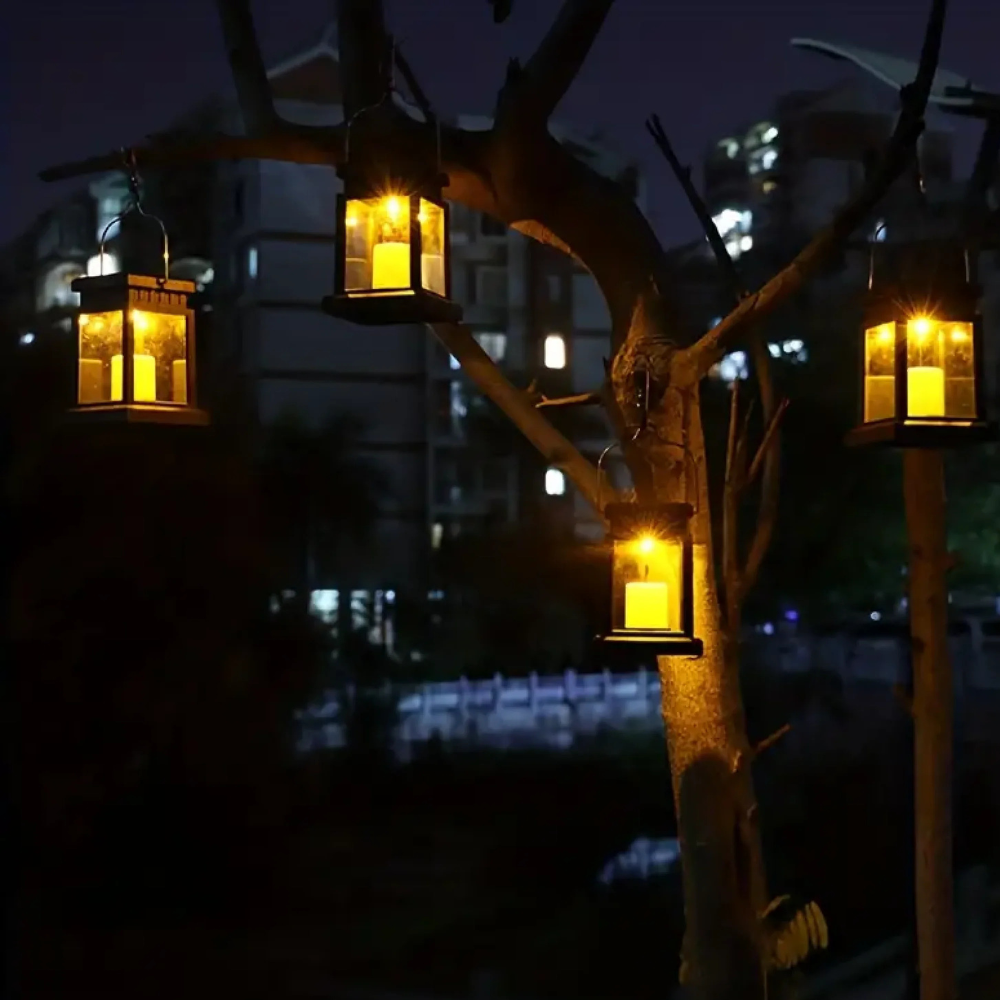 Solar Garden Lantern with Candle or Fairy Light Design - view 14