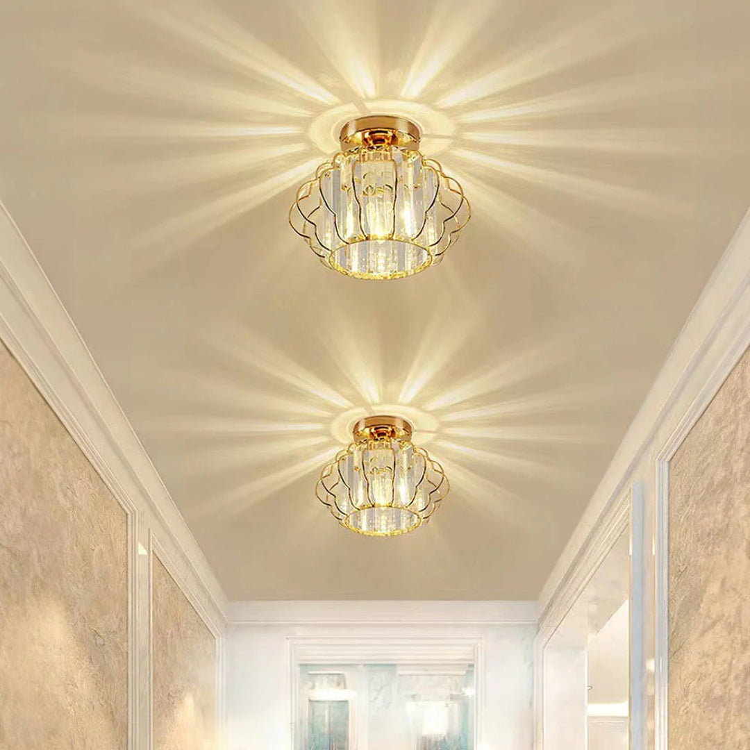 Prismatic Crystal Ceiling Light with Metal Fittings - view 15