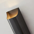 Metal LED Wall Sconce with Gold-Tone Interior - view 10