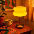 Macaron Glass Table Lamp with Knob Switch, UK Plug - view 1