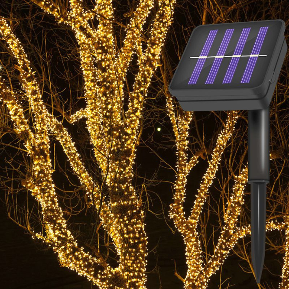 Solar Outdoor Fairy String Lights, Warm White LED - view 4