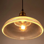 Ribbed Glass Pendant Light, Modern Farmhouse Style - view 5