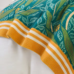 Green Botanical Cotton Gauze Blanket – image 5