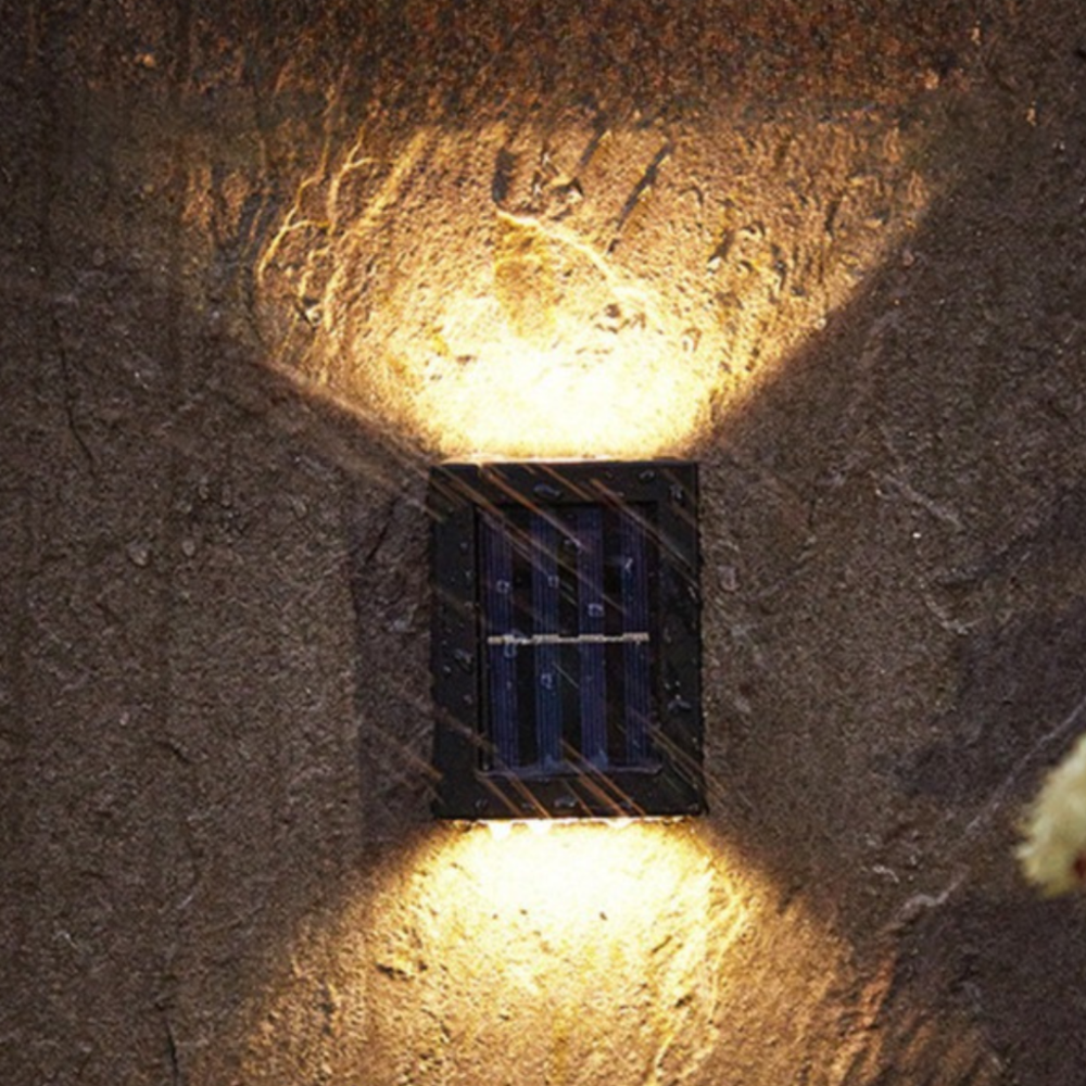 Solar Dual-Beam LED Wall Light for Gardens and Fences - view 10