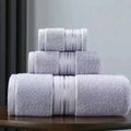 Cotton Bathroom Towel Set – 3 Pieces – image 1