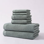 Cotton Bathroom Towel Set – 6 Pieces – image 3