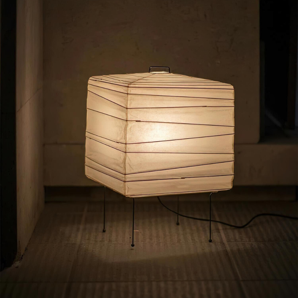 Paper Lantern Table Lamp with Metal Handle, UK Plug - view 23