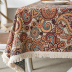 Paisley Floral Tassel Tablecloth – image 3
