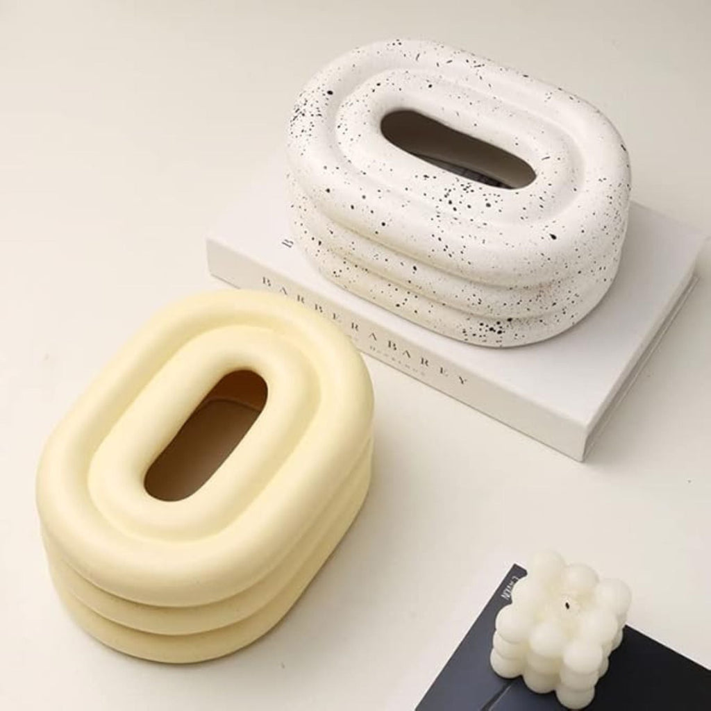 Ribbed Ceramic Tissue Holder – image 3