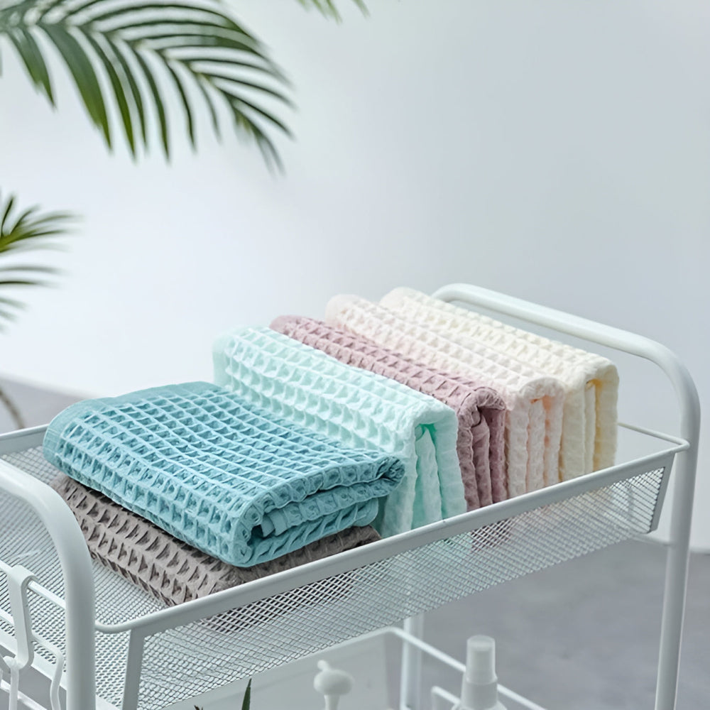 Waffle Weave Cotton Bath Towel – image 3