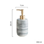Striped Ceramic Soap Dispenser 350 mL – image 5