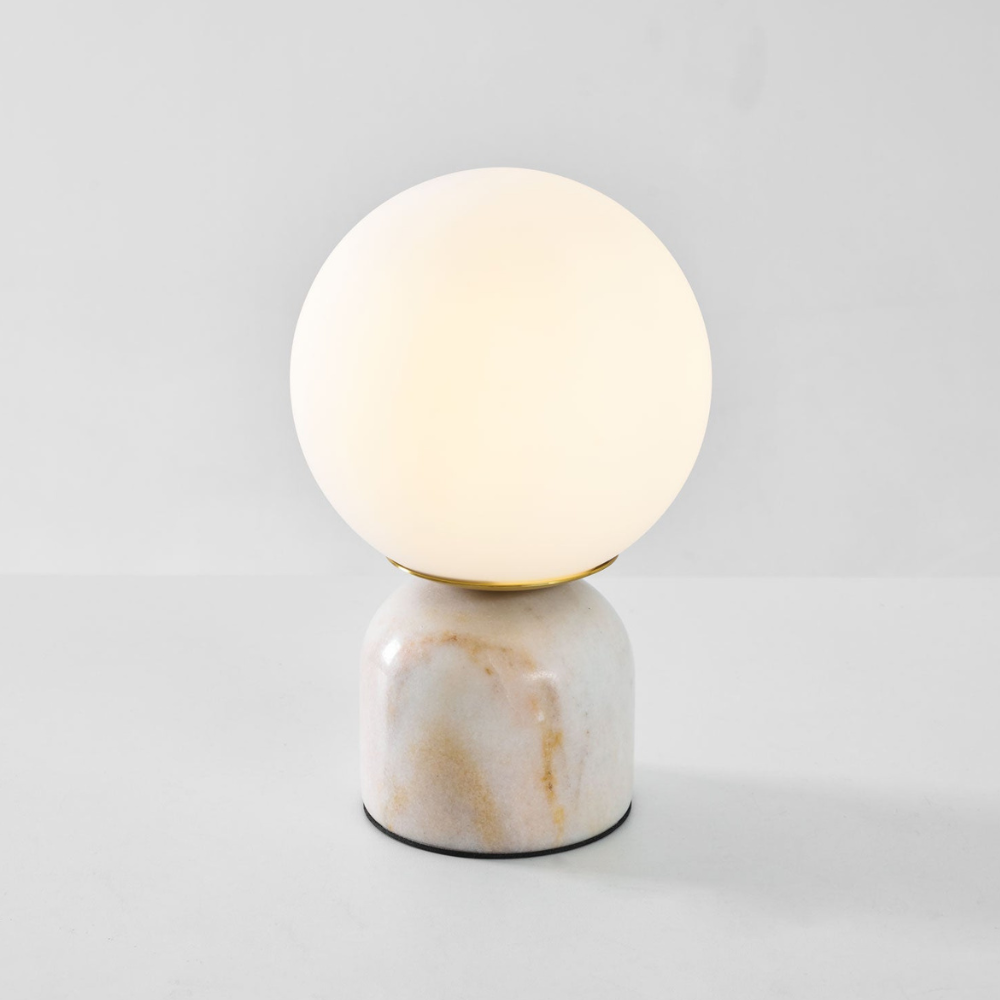 Marble Base Glass Globe Table Lamp, UK Plug - view 20