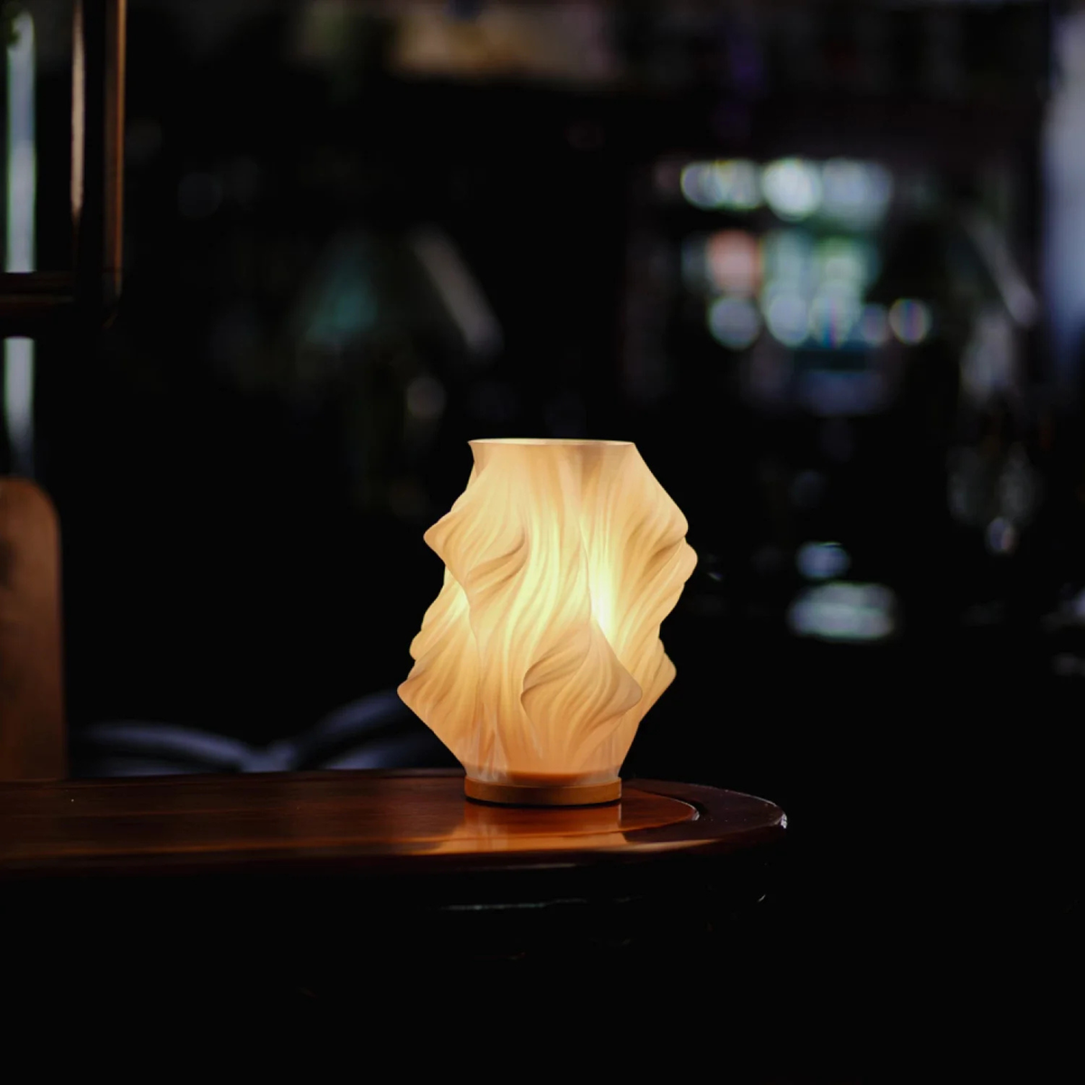 Textured Vase-Shaped LED Bedside Lamp with USB Cord - view 4