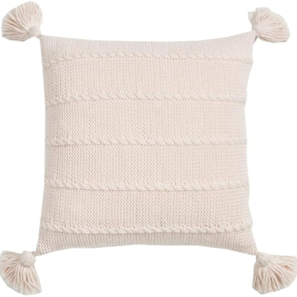 Knitted Tassel Acrylic Cushion Cover – image 4
