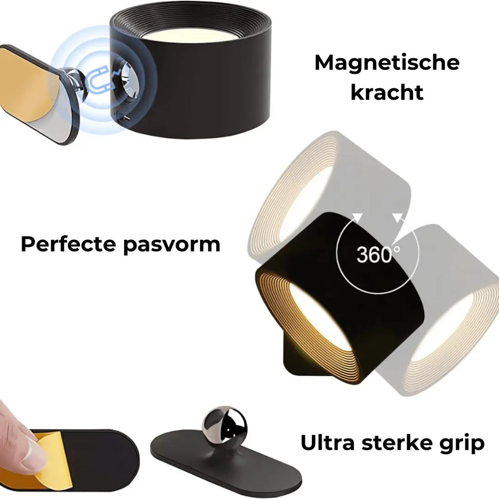 Rotating USB Rechargeable Magnetic Wall Light