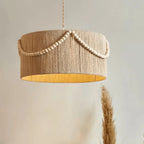 Natural Jute Pendant Light with Metal Frame - view 5