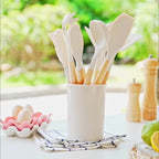 Silicone Kitchen Utensil Set with Wooden Handles, 12 Pieces — product view 3