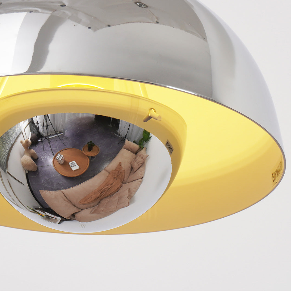 Layered Metal Dome Pendant Light, Mid-Century Style - view 4