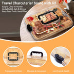 Bamboo Six Compartment Serving Tray with Lid – product image 4