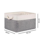 Foldable Cotton-Linen Storage Basket with Rope Handles – image 4