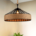 Rustic Hemp Rope Pendant Light