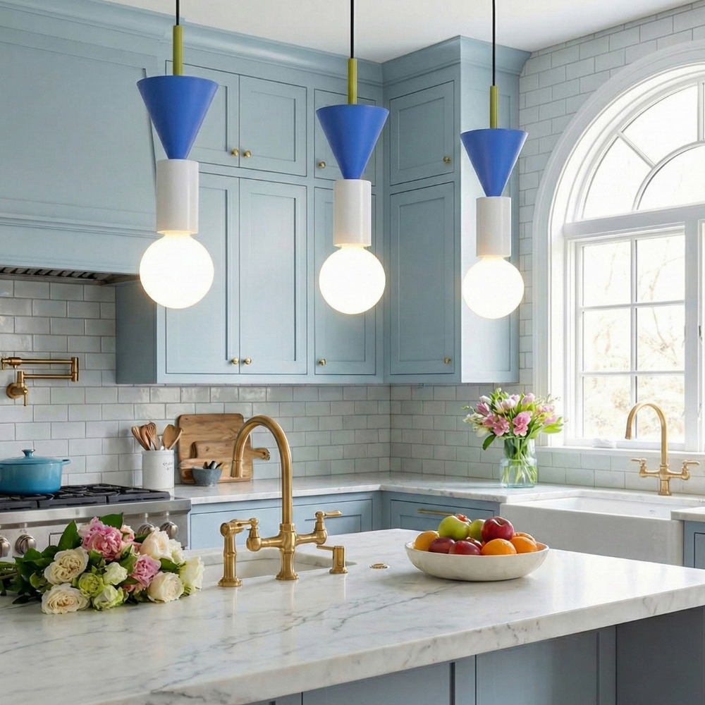 Geometric Wood Pendant Light, Sculptural Nordic Design - view 10