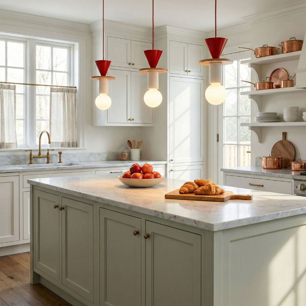 Geometric Wood Pendant Light, Sculptural Nordic Design - view 5