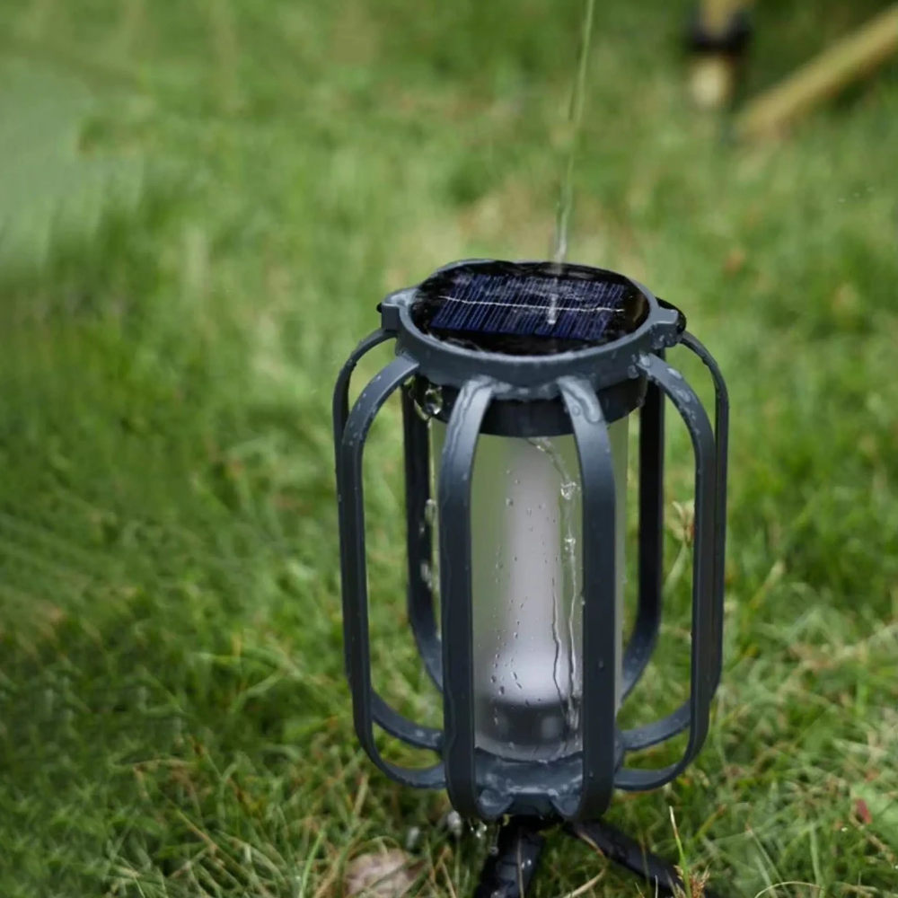 Solar Tripod Lantern for Patio and Outdoor Lighting - view 5