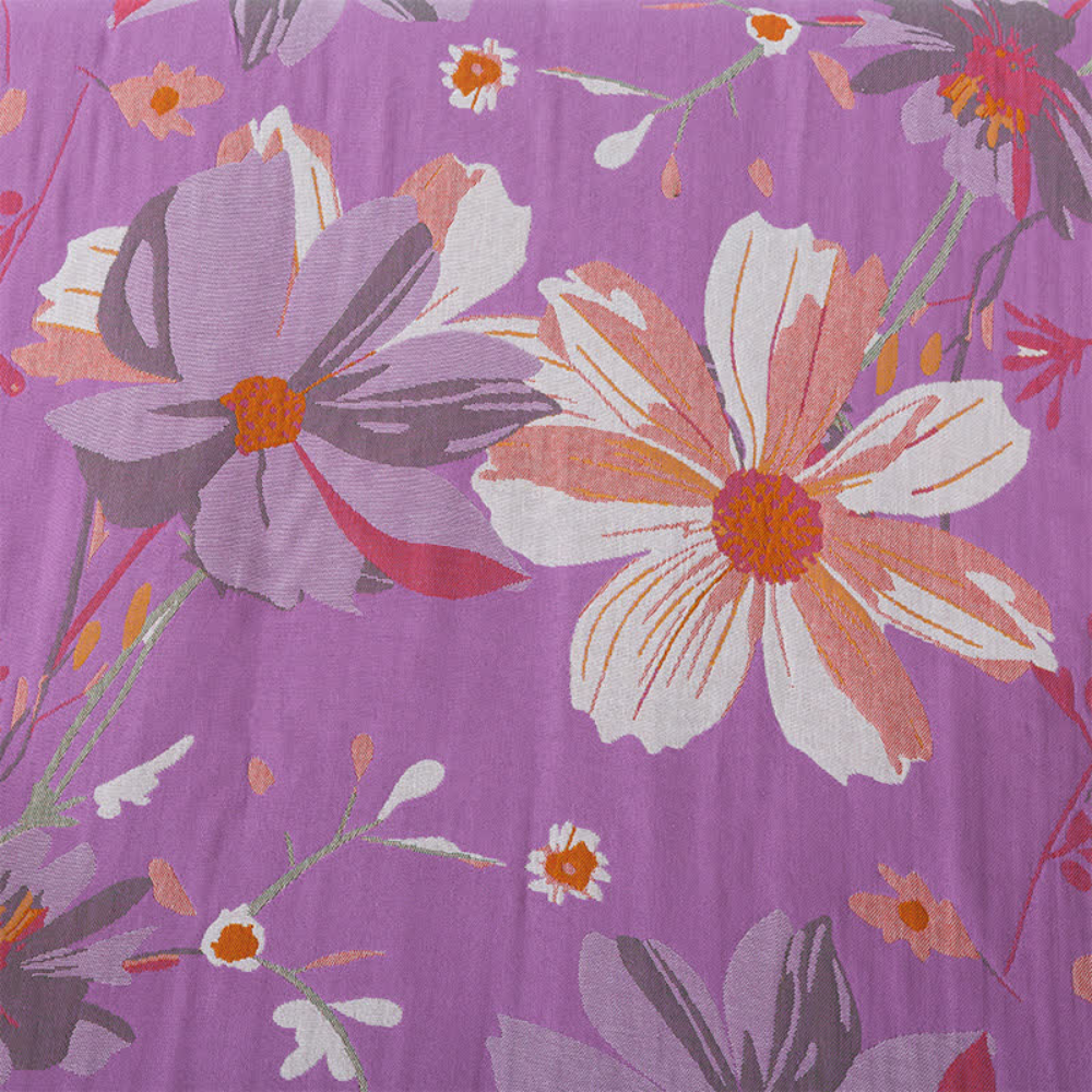 Purple Wildflower Cotton Gauze Bath Towel – image 3