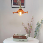 Glass Petal Pendant Light with Brass Fittings - view 3