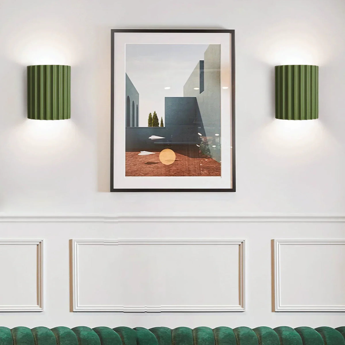 Ribbed Resin Wall Sconce with Push-Button Switch - view 7