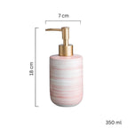 Striped Ceramic Soap Dispenser 350 mL – image 6