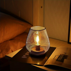 Battery-Powered Iron Mesh Table Lamp Set - view 9