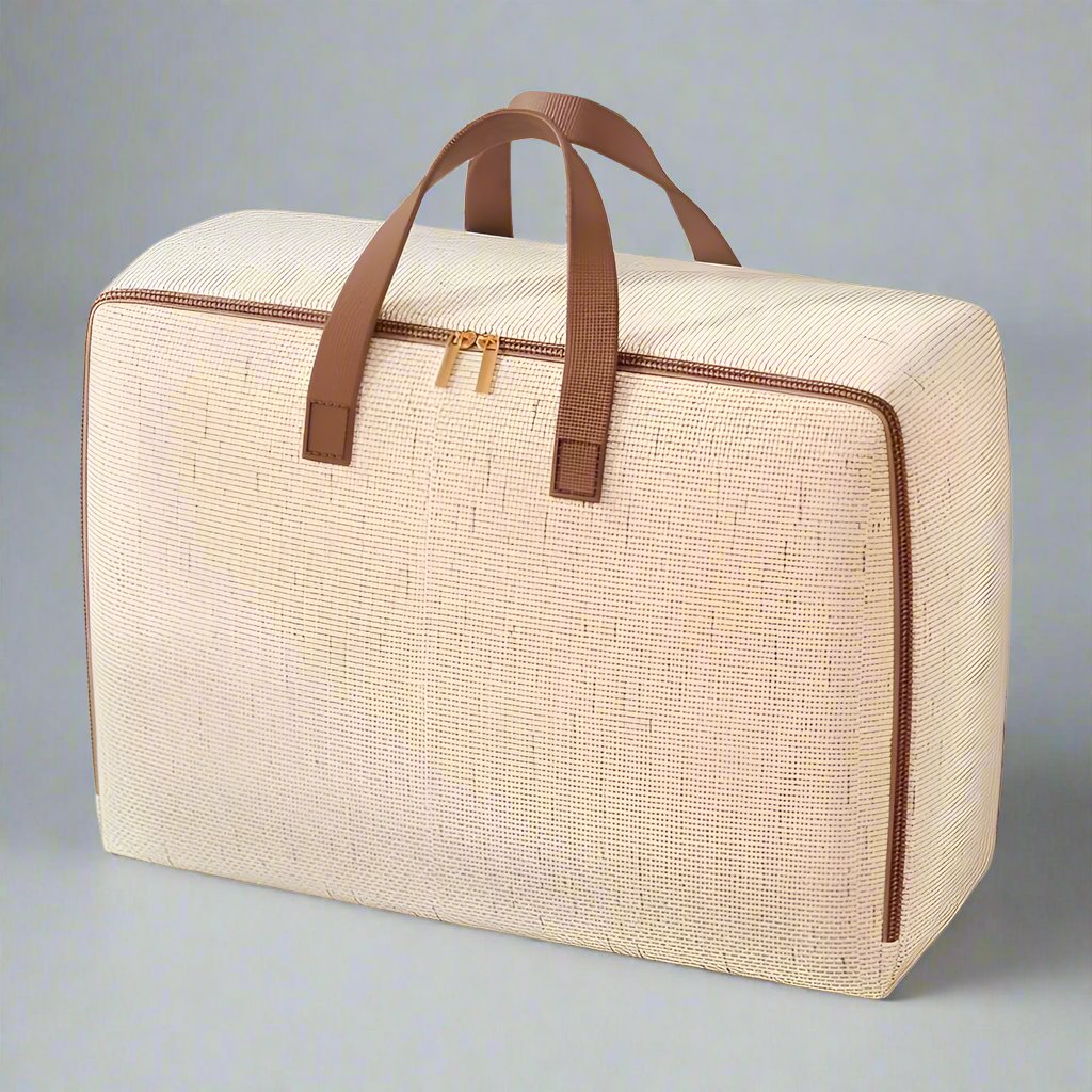 Linen Zip-Up Household Storage Bag – image 3