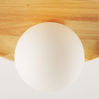 Wood-Shade LED Flush Ceiling Light, Scandinavian Style - view 20
