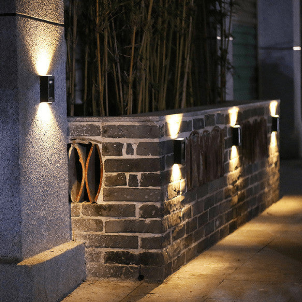 Solar Dual-Beam LED Wall Light for Gardens and Fences - view 9