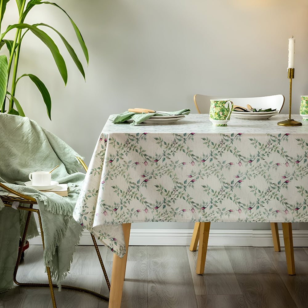 Floral Tablecloth, Soft Microfibre Dining Table Cover - product view 3