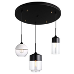 Geometric Glass Pendant Light, Clear or Smoky Finish - view 5