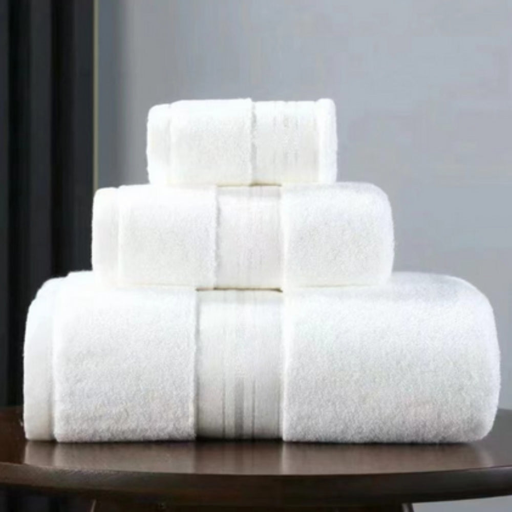 Cotton Bathroom Towel Set – 3 Pieces – image 4