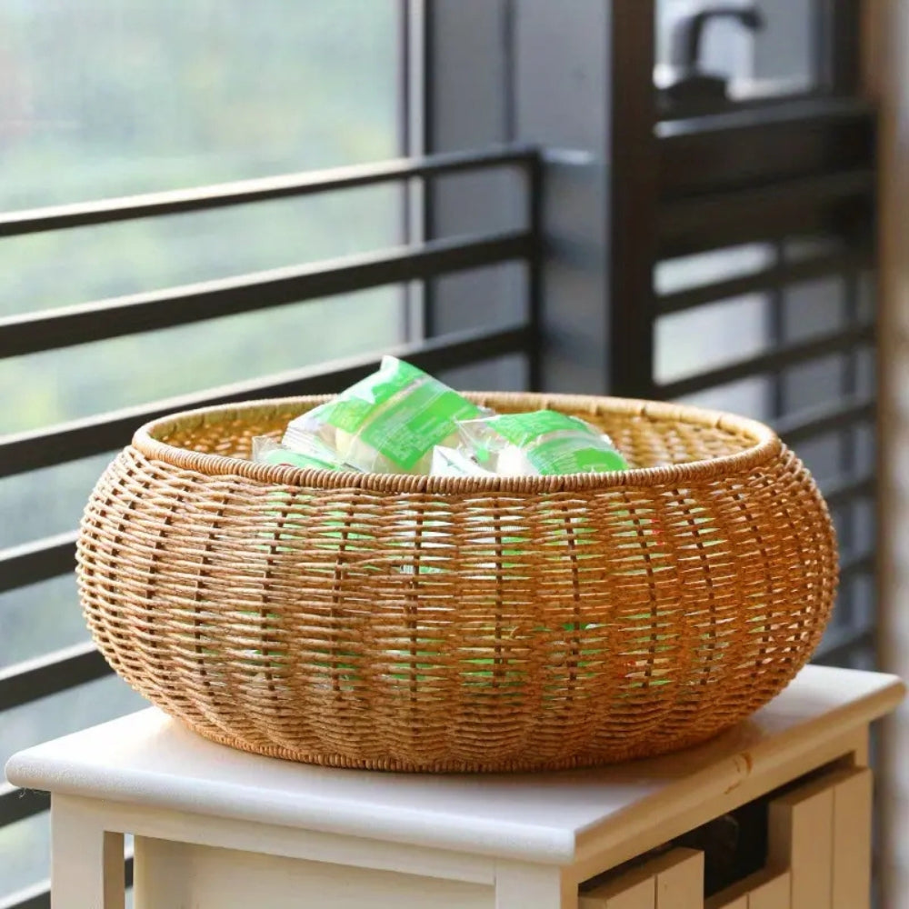 Woven Rattan Storage Basket with Domed Lid – image 7