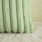Green Fluffy Ribbed Cushion Cover – image 4