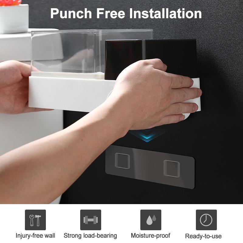 Covered Tissue Dispenser with Storage Shelf – product image 4