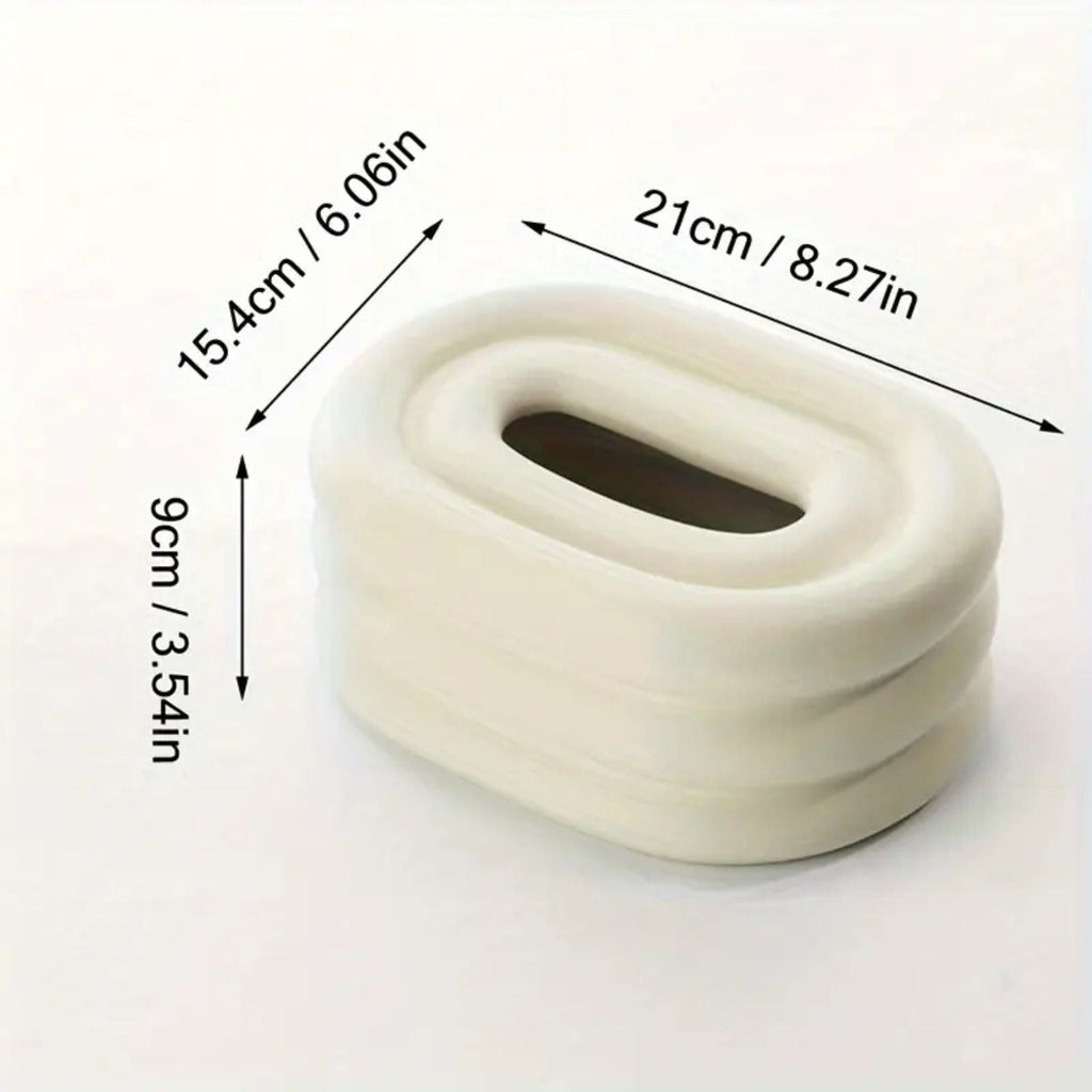 Ribbed Ceramic Tissue Holder – image 5