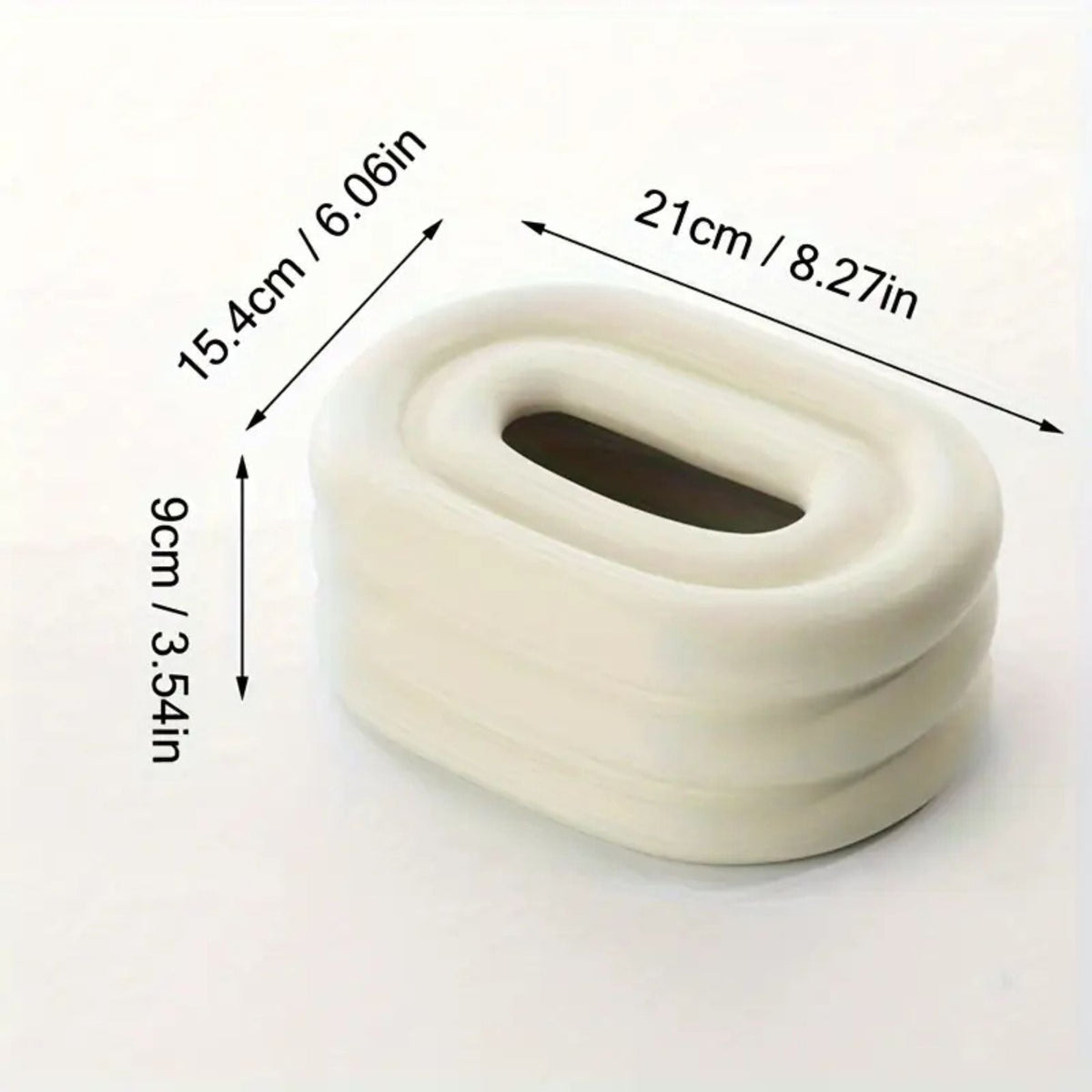 Ribbed Ceramic Tissue Holder – image 5